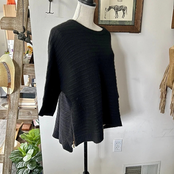 ZADIG & VOLTAIRE DELUXE OS Cashmere Soft Sweater Zipper Sides - Picture 1 of 8